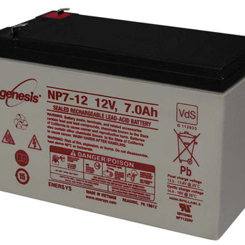 Enersys NP7-12 7Ah 12V Rechargeable Sealed Lead Acid (SLA) Battery - F1 or F2 Terminal