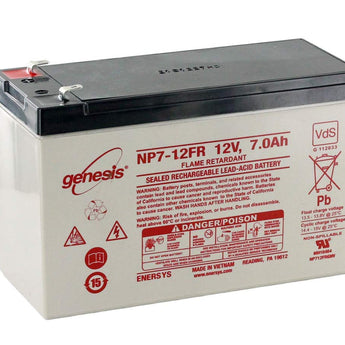 Enersys NP7-12TFR 7Ah 12V Rechargeable Flame Resistant Sealed Lead Acid (SLA) Battery - F1 or F2 Terminal