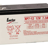 Enersys NP7-12TFR 7Ah 12V Rechargeable Flame Resistant Sealed Lead Acid (SLA) Battery - F1 or F2 Terminal