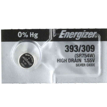 Energizer 393 309 Silver Oxide Watch Battery - Package Shot