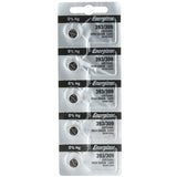 Energizer 393 309 75mAh 1.55V Silver Oxide Watch Button Cell Battery (SR754W) - 1-Piece Tear Strip