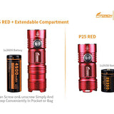 Fitorch ET25 Extender Tube for the P25 - Available in Black, Red or Blue