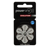 PowerOne Evolution P675 (6PK) Size 675 1.45V Zinc Air Blue Hearing Aid Batteries - 6 Pack Retail Card