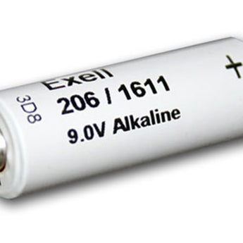 Exell 206A 1611 9V Alkaline Industrial Battery for Pet Collars, Laser Sights - Replaces Eveready 206