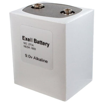 Exell 276 PP9 9V Alkaline Industrial Battery for Vintage Radios, Broadcast Receivers - Replaces Eveready 276