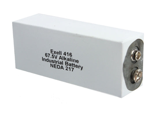 Exell 416A 67.5V Alkaline Industrial Battery for AVO Meters - Replaces Eveready 416, NEDA 217