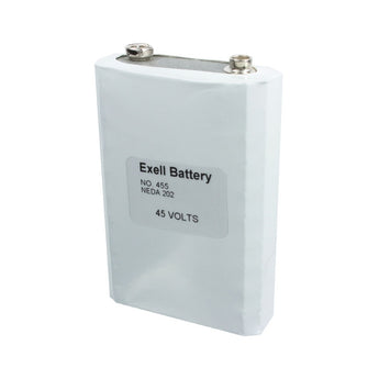 Exell 455 45V Alkaline Industrial Battery for Radios - Replaces Eveready 455, NEDA 201