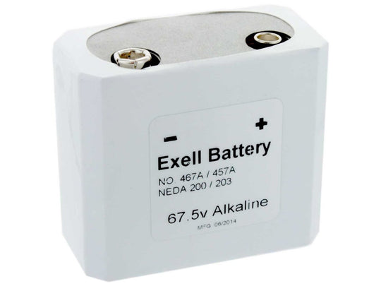 Exell 457/467 700mAh 67.5V Alkaline Battery