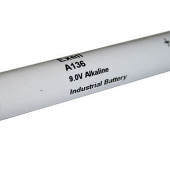 Exell A136 9V Alkaline Industrial Battery for Portable Tachometers, Meters - Replaces Eveready E136N, E625N