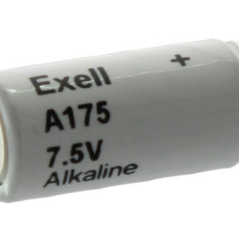 Exell A175 1501 7.5V Alkaline Industrial Battery for Pet Collars, Gun Scopes, Microphones - Replaces EN175A