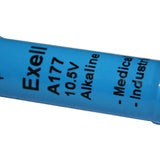 Exell A177 10.5V Alkaline Industrial Battery for Microphones - Replaces Eveready EN177A, Duracell PC177A