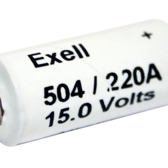 Exell A220 504A 15V Alkaline Industrial Battery for Yashica Cameras - Replaces Eveready 504, NEDA 220