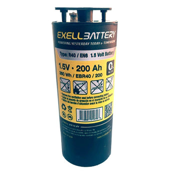 Exell EB-R40 200Ah 1.5V Zinc Air Alkaline Radio Battery