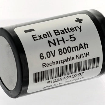 Exell NH5 800mAh 6V Nickel Metal Hydride (NiMH) Rechargeable Camera Battery for Hasselblad 500 EL