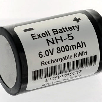 Exell NH5 800mAh 6V Nickel Metal Hydride (NiMH) Rechargeable Camera Battery for Hasselblad 500 EL