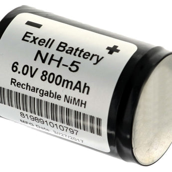 Exell NH5 800mAh 6V Nickel Metal Hydride (NiMH) Rechargeable Camera Battery for Hasselblad 500 EL