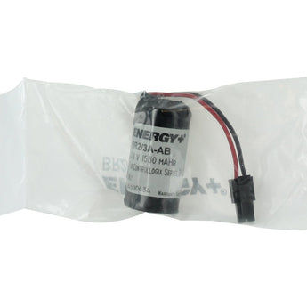 Energy+ BR2-3A-AB 1550mAh 3V Lithium Primary (LiMnO2) Battery Pack with Wire Leads Connector - Fits Allen Bradley Controllers - Heat Sealed Bag