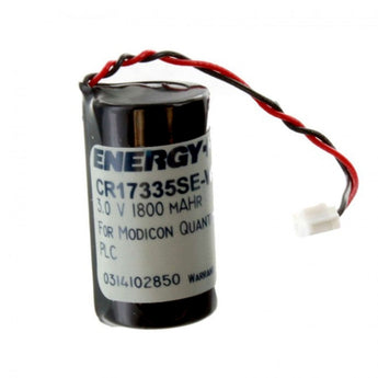 Energy+ CR17335SE-WR 1800mAh 3V Lithium Primary (LiMNO2) Battery Pack for Quantum PLC Logic Controllers - Heat Sealed Bag