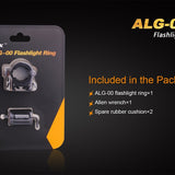 Fenix ALG-00 Flashlight Ring Picatinny Rail Mount with Quick Rail Clip