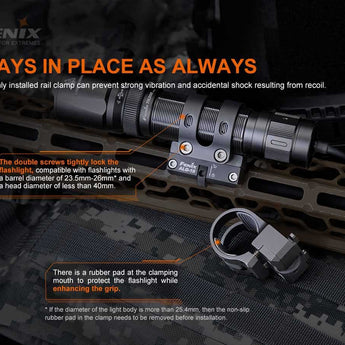 Fenix ALG-16 M-LOK Weapon Mount for Tactical Flashlights
