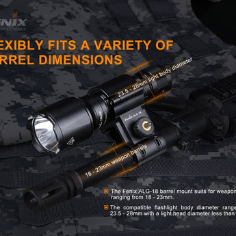 Fenix ALG-18 Barrel Mount for Flashlights with Quick Release