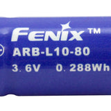 Fenix ARB-L10-80 10180 80mAh 3.6V Unprotected Lithium Ion (Li-ion) Button Top Battery