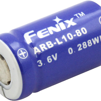 Fenix ARB-L10-80 10180 80mAh 3.6V Unprotected Lithium Ion (Li-ion) Button Top Battery
