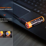 Fenix ARB-L14 14500 2200mAh 1.5V Lithium Ion (Li-ion) Button Top Battery with Micro USB Charging Port