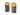 Two Fenix batteries with orange and black design on a white background