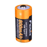 Fenix ARB-L16-800UP High Discharge 16340 800mAh 3.6V Lithium Ion (Li-ion) Button Top Battery with USB-C Charging Port - Retail Card