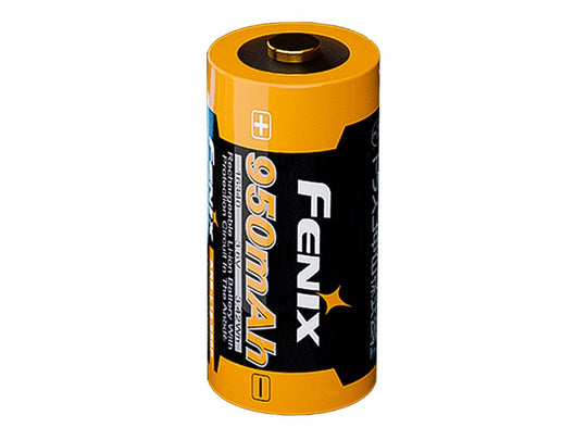 Fenix ARB-L16-950P High Performance 16340 950mAh 3.6V Protected Lithium Ion (Li-ion) Button Top Battery