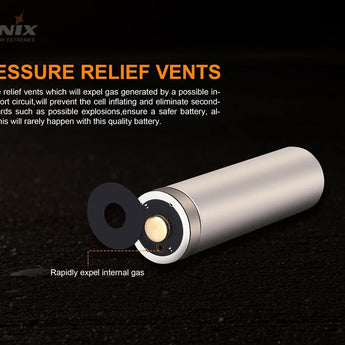 Fenix ARB-L18-3000P 18650 3000mAh 3.6V Protected Lithium Ion (Li-ion) Button Top Battery - Clam Shell