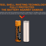 Fenix ARB-L18-3400U 18650 3400mAh 3.6V Protected Lithium Ion (Li-ion) Button Top Battery with Micro USB Charging Port - Clam Shell