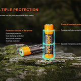 Fenix ARB-L18-3400U V3.0 18650 3400mAh 3.6V Protected Lithium Ion (Li-ion) Button Top Battery with Built-In USB-C Charging Port