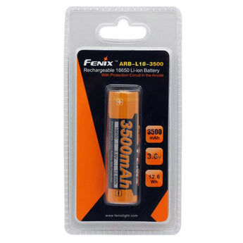 Fenix ARB-L18 18650 3500mAh 3.6V Protected Lithium Ion (Li-ion) Button Top Battery - Clam Shell