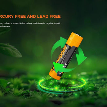 Fenix ARB-L18-4000U 18650 4000mAh 3.6V Protected Lithium Ion (Li-ion) Button Top Battery with Built-In USB-C Charging Port