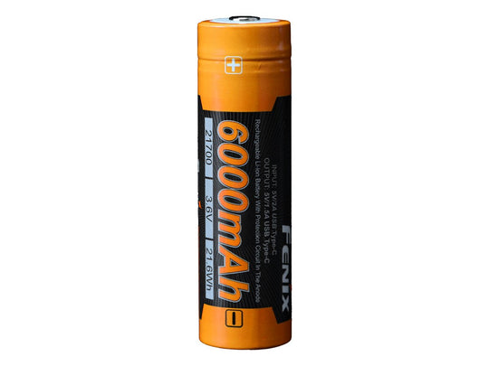 Fenix ARB-L21-6000B 21700 6000mAh 3.6V Protected Lithium Ion (Li-ion) Button Top Battery with Built-In USB-C Charging Port