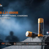Fenix ARB-L21-6000B 21700 6000mAh 3.6V Protected Lithium Ion (Li-ion) Button Top Battery with Built-In USB-C Charging Port