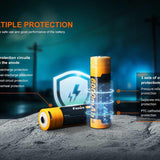Fenix ARB-L21-6000B 21700 6000mAh 3.6V Protected Lithium Ion (Li-ion) Button Top Battery with Built-In USB-C Charging Port