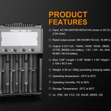 Fenix ARE-A4 Multi-Functional 4 Bay Smart Charger for Li-ion, NiMH, and NiCd Batteries