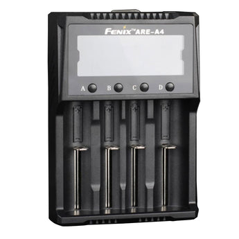 Fenix ARE-A4 Multi-Functional 4 Bay Smart Charger for Li-ion, NiMH, and NiCd Batteries