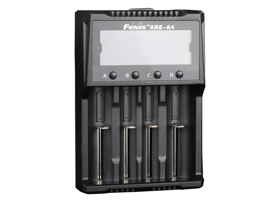 Fenix ARE-A4 Multi-Functional 4 Bay Smart Charger for Li-ion, NiMH, and NiCd Batteries