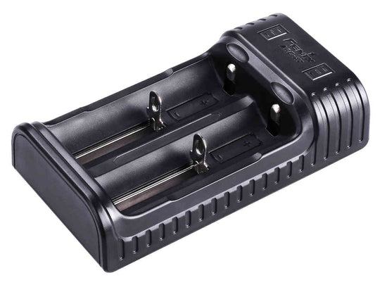 Fenix ARE-X2 2-bay Smart Charger with LED Indicator for Li-ion, NiMh, and NiCd Batteries