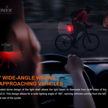 Fenix BC05R V2 Compact Rechargeable LED Bike Tail-Light - 15 Lumens - Uses Built-in Li-ion Battery Pack