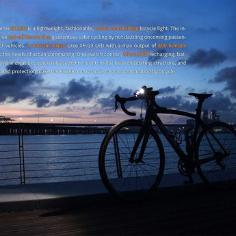 Fenix BC25R Rechargeable Bike Light - CREE XP-G3 LED - 600 Lumens - Includes Built-In 2600mAh Li-ion Battery Pack