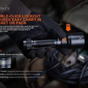Fenix C7 USB-C Rechargeable LED Flashlight - 3000 Lumens - Luminus SST70 - Includes 1 x 21700