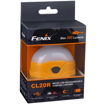 Fenix CL20R Rechargeable Camping Lantern - 16 x Neutral White LEDs and 2 Red LEDs - 300 Lumens - Includes Li-Polymer Battery Pack