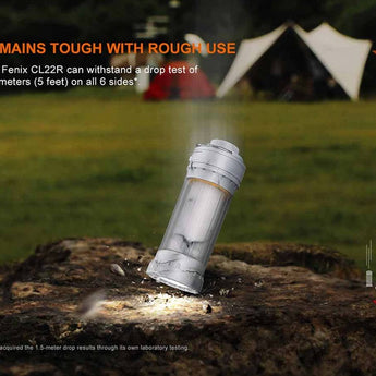 Fenix CL22R USB-C Rechargeable LED Lantern - 500 Lumens - Uses Built-in 2600mAh Li-ion Battery Pack - Iceberg White, Polar Night Black, or Wild Green