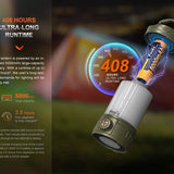 Fenix CL26R Pro USB-C Rechargeable LED Lantern - 650 Lumens - Includes 1 x 21700 - Olive Drab, Grey Camo, or White Marble