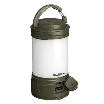 Fenix CL26R Pro USB-C Rechargeable LED Lantern - 650 Lumens - Includes 1 x 21700 - Olive Drab, Grey Camo, or White Marble